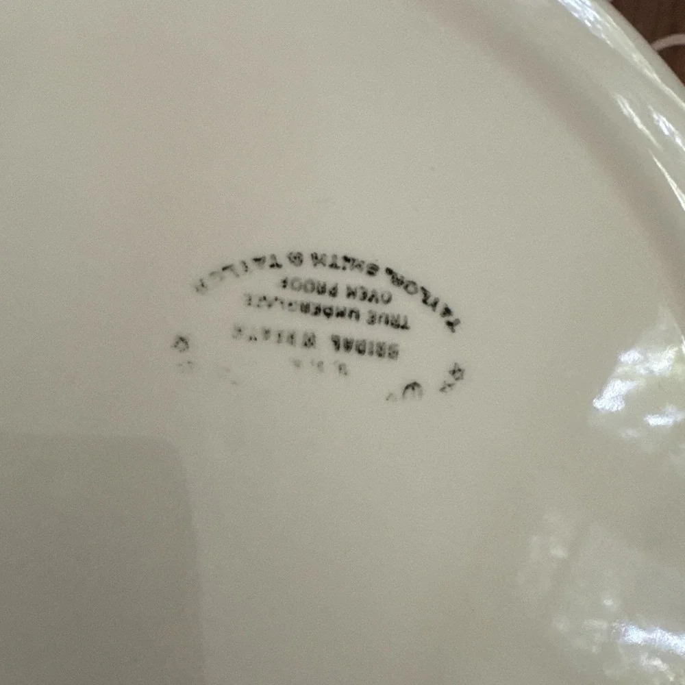Taylor Smith & Taylor Dinner And Salad Plate Bridal Wreath Blue Flowers 10